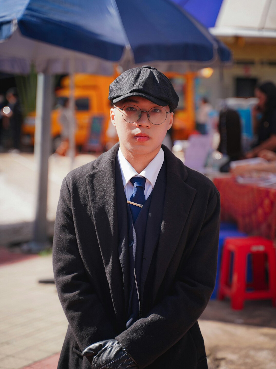 Portrait of a man history editor in a suit